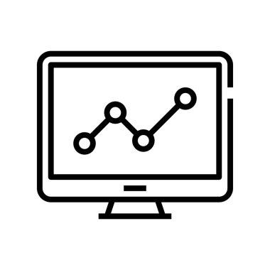 Bilgisayar simgesi. Tasarım biçimi beyaz arkaplanda izole edildi