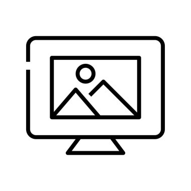 Bilgisayar simgesi. Tasarım biçimi beyaz arkaplanda izole edildi