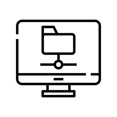 Bilgisayar simgesi. Tasarım biçimi beyaz arkaplanda izole edildi