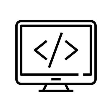 Bilgisayar simgesi. Tasarım biçimi beyaz arkaplanda izole edildi