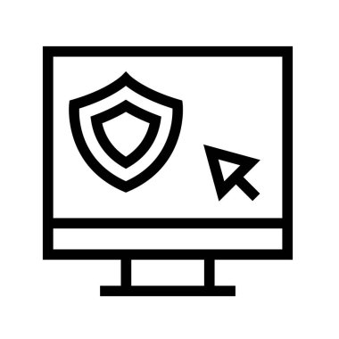 Bilgisayar simgesi. Tasarım biçimi beyaz arkaplanda izole edildi