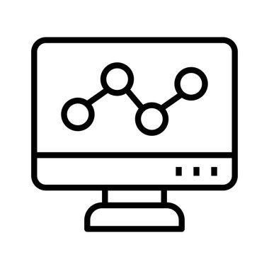 Bilgisayar simgesi. Tasarım biçimi beyaz arkaplanda izole edildi