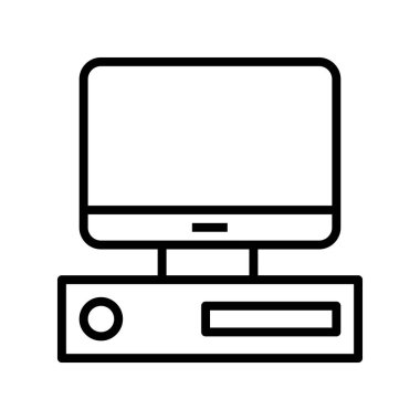 Bilgisayar simgesi. Tasarım biçimi beyaz arkaplanda izole edildi