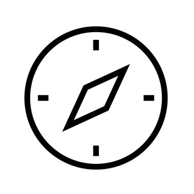 pusula simgesi. Tasarım biçimi beyaz arkaplanda izole edildi