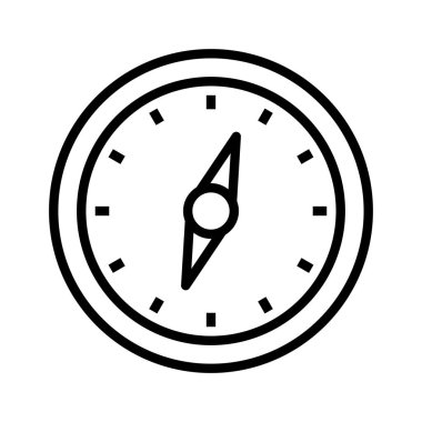 pusula simgesi. Tasarım biçimi beyaz arkaplanda izole edildi