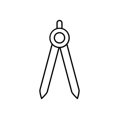 pusula simgesi. Tasarım biçimi beyaz arkaplanda izole edildi