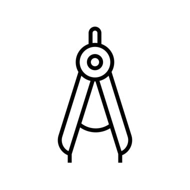 pusula simgesi. Tasarım biçimi beyaz arkaplanda izole edildi