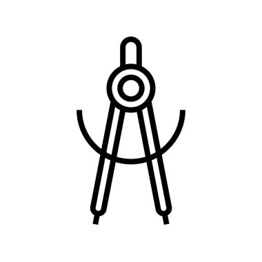 pusula simgesi. Tasarım biçimi beyaz arkaplanda izole edildi