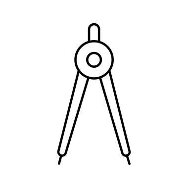 pusula simgesi. Tasarım biçimi beyaz arkaplanda izole edildi