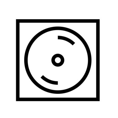 küçük disk simgesi. Tasarım biçimi beyaz arkaplanda izole edildi