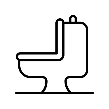 klozet simgesi. Tasarım biçimi beyaz arkaplanda izole edildi