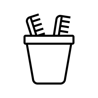 tarak simgesi. Tasarım biçimi beyaz arkaplanda izole edildi