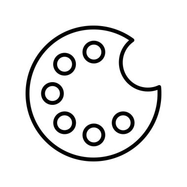 renk paleti simgesi. Tasarım biçimi beyaz arkaplanda izole edildi