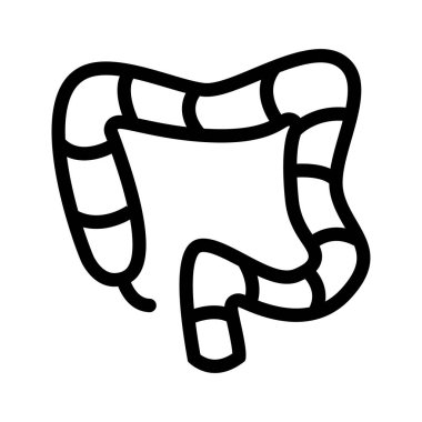 kolon simgesi. Tasarım biçimi beyaz arkaplanda izole edildi