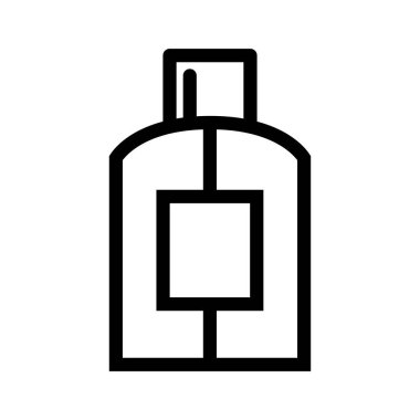 Parfüm ikonu. Tasarım biçimi beyaz arkaplanda izole edildi