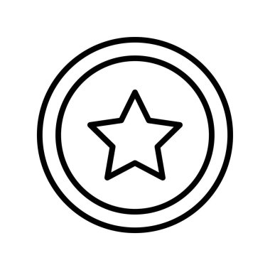 Madeni para ikonu. Tasarım biçimi beyaz arkaplanda izole edildi