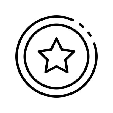 Madeni para ikonu. Tasarım biçimi beyaz arkaplanda izole edildi