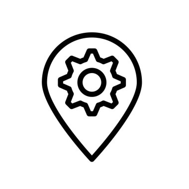 Çarklı simge. Tasarım biçimi beyaz arkaplanda izole edildi