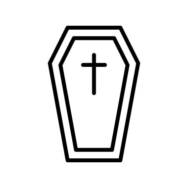 Tabut simgesi. Tasarım biçimi beyaz arkaplanda izole edildi