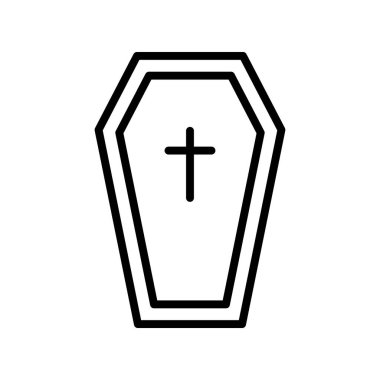 Tabut simgesi. Tasarım biçimi beyaz arkaplanda izole edildi