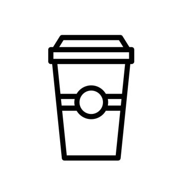 Kahve ikonu. Tasarım biçimi beyaz arkaplanda izole edildi