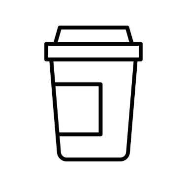 Kahve fincanı ikonu. Tasarım biçimi beyaz arkaplanda izole edildi