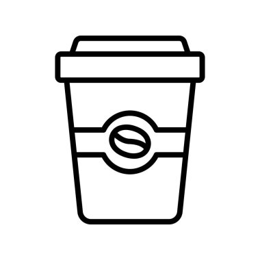 Kahve fincanı ikonu. Tasarım biçimi beyaz arkaplanda izole edildi