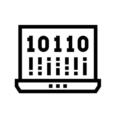 Kodlama simgesi. Tasarım biçimi beyaz arkaplanda izole edildi
