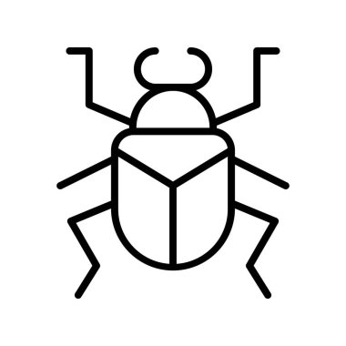 Hamamböceği ikonu. Tasarım biçimi beyaz arkaplanda izole edildi