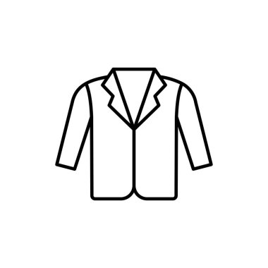 Palto ikonu. Tasarım biçimi beyaz arkaplanda izole edildi