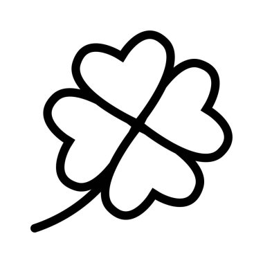 Yonca simgesi. Tasarım biçimi beyaz arkaplanda izole edildi