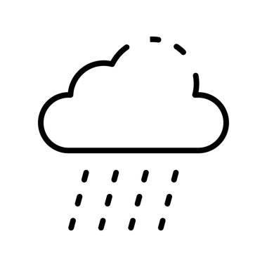 Bulutlu simge. Tasarım biçimi beyaz arkaplanda izole edildi