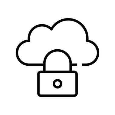 Bulut simgesi. Tasarım biçimi beyaz arkaplanda izole edildi