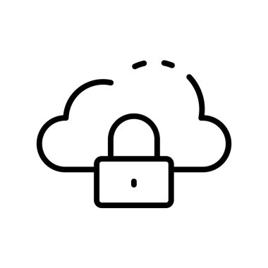 Bulut simgesi. Tasarım biçimi beyaz arkaplanda izole edildi