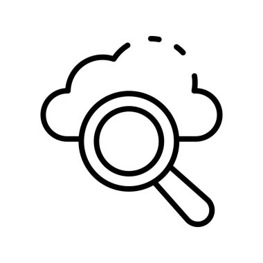 Bulut simgesi. Tasarım biçimi beyaz arkaplanda izole edildi