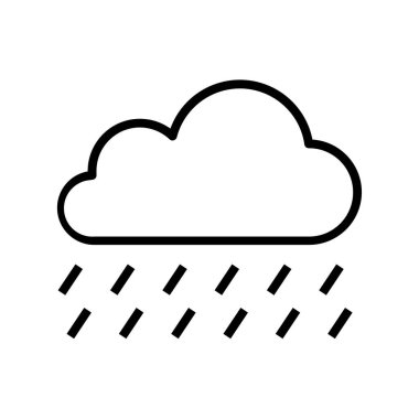 Bulut simgesi. Tasarım biçimi beyaz arkaplanda izole edildi