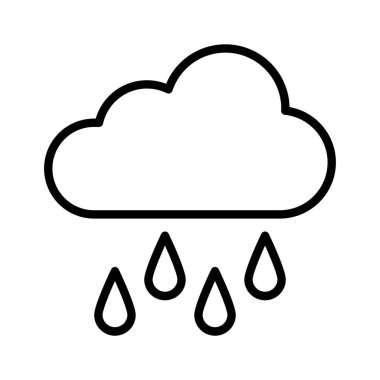 Bulut simgesi. Tasarım biçimi beyaz arkaplanda izole edildi