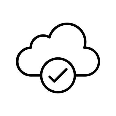 Bulut simgesi. Tasarım biçimi beyaz arkaplanda izole edildi