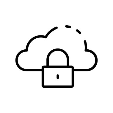 Bulut simgesi. Tasarım biçimi beyaz arkaplanda izole edildi