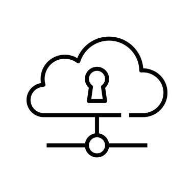 Bulut simgesi. Tasarım biçimi beyaz arkaplanda izole edildi