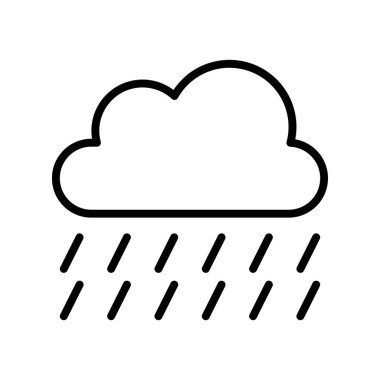 Bulut simgesi. Tasarım biçimi beyaz arkaplanda izole edildi