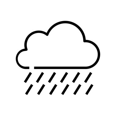 Bulut simgesi. Tasarım biçimi beyaz arkaplanda izole edildi