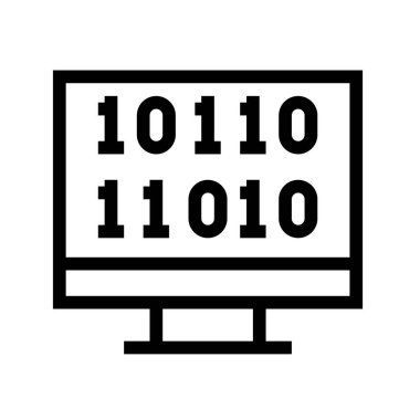 Bulut hesaplama simgesi. Tasarım biçimi beyaz arkaplanda izole edildi