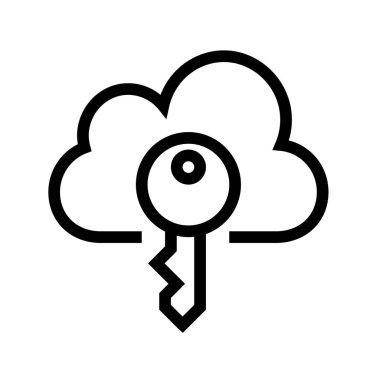 cloud computing icon. Outline style design isolated on white background