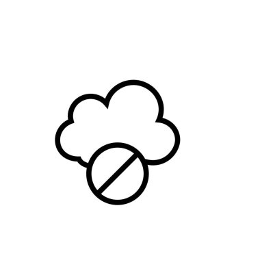 cloud computing icon. Outline style design isolated on white background