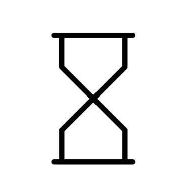 Saat simgesi. Tasarım biçimi beyaz arkaplanda izole edildi