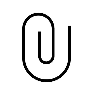 Klipsleme simgesi. Tasarım biçimi beyaz arkaplanda izole edildi