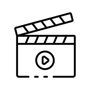 Klaket simgesi. Tasarım biçimi beyaz arkaplanda izole edildi