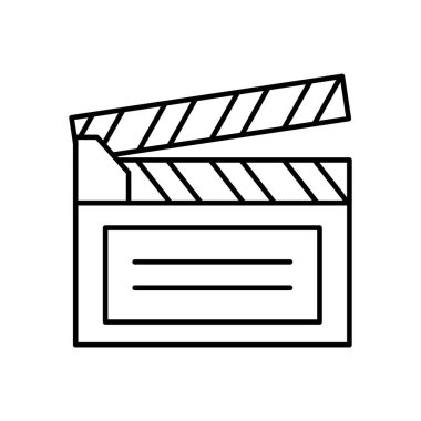 Klaket simgesi. Tasarım biçimi beyaz arkaplanda izole edildi