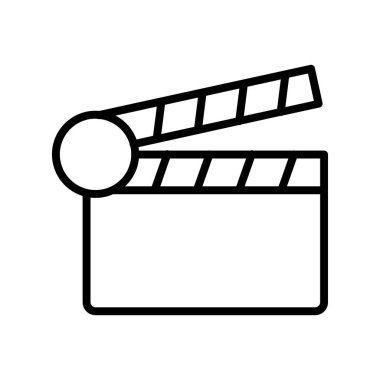 Klaket simgesi. Tasarım biçimi beyaz arkaplanda izole edildi